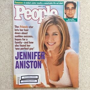 People Magazine August 11 1997 JENNIFER ANISTON Friends - Address Label Attached
